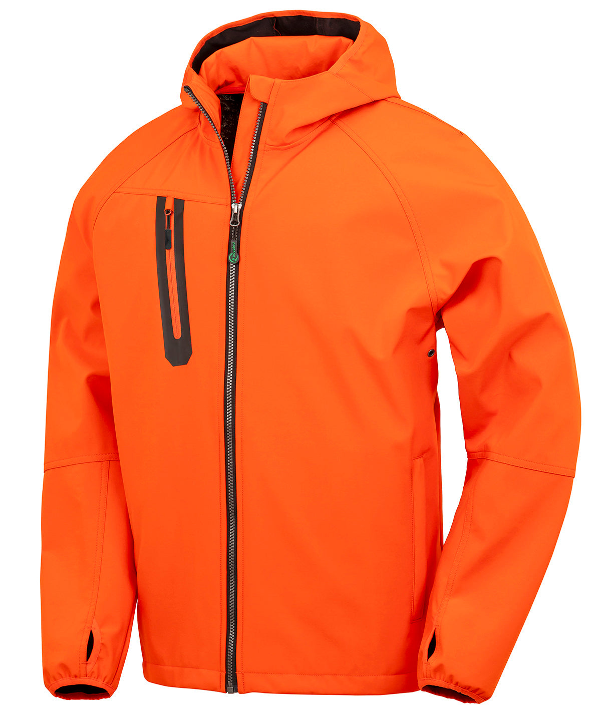 3-layer recycled printable casual hooded softshell