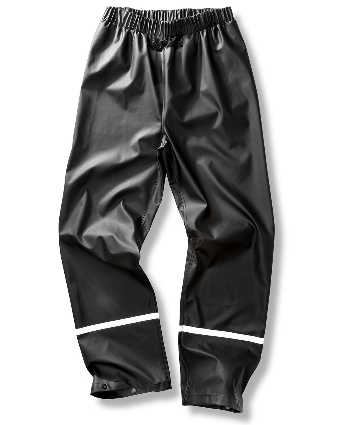 Prism PU waterproof trousers with reflective bands and recycled backing