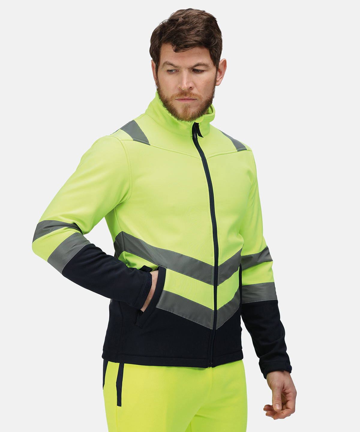 Pro hi-vis softshell jacket