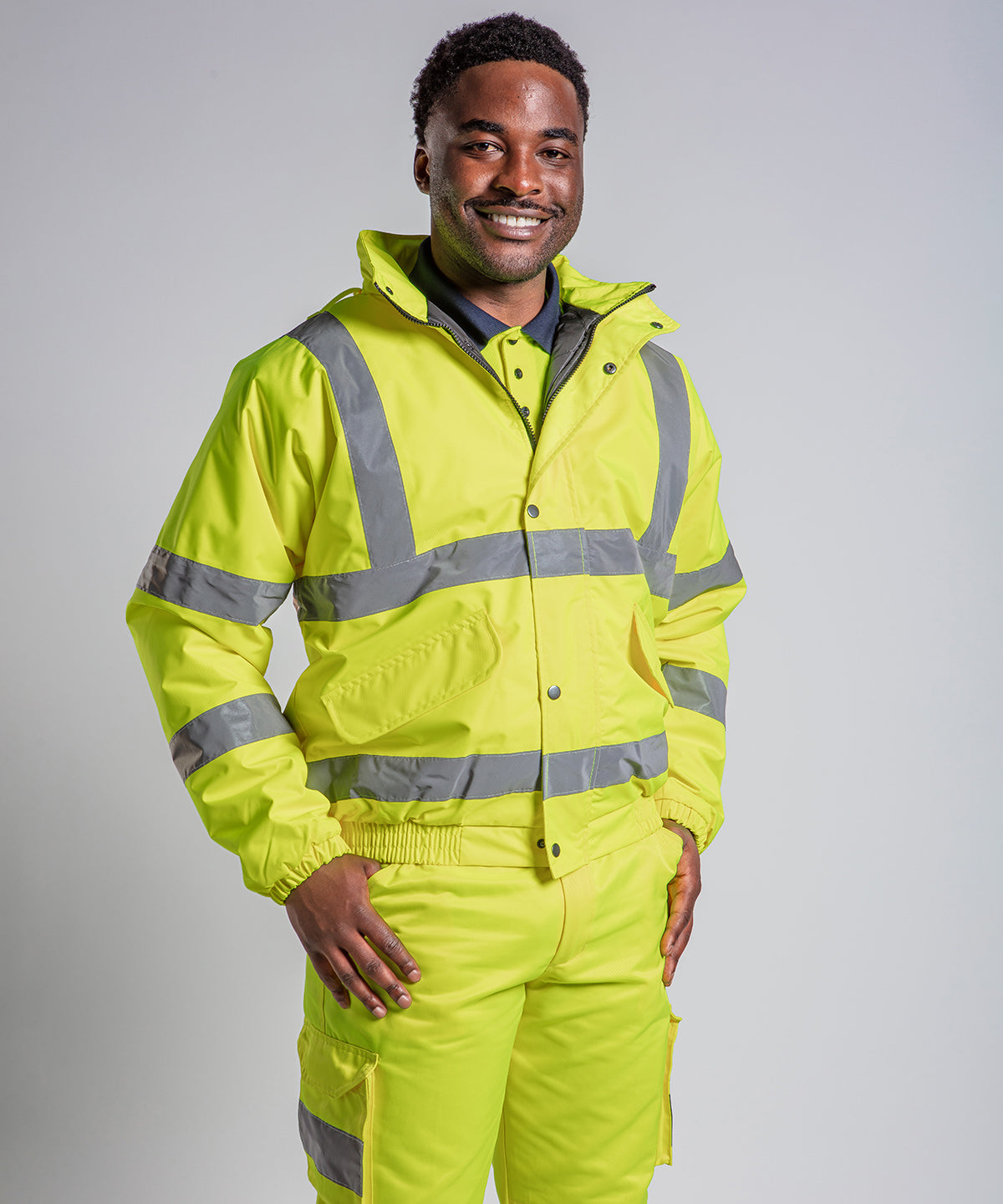 High visibility bomber jacket