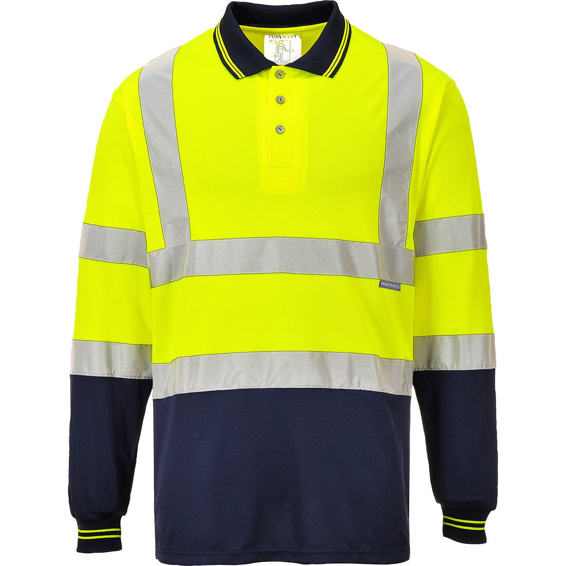 Hi-Vis Contrast Polo Shirt L/S