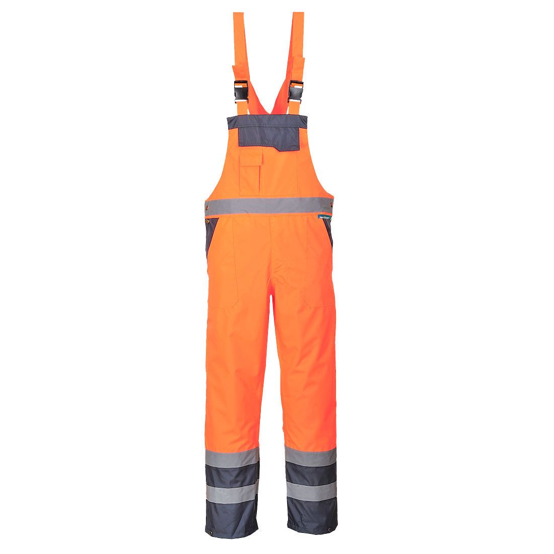 Hi-Vis Breathable Contrast Rain Bib and Brace