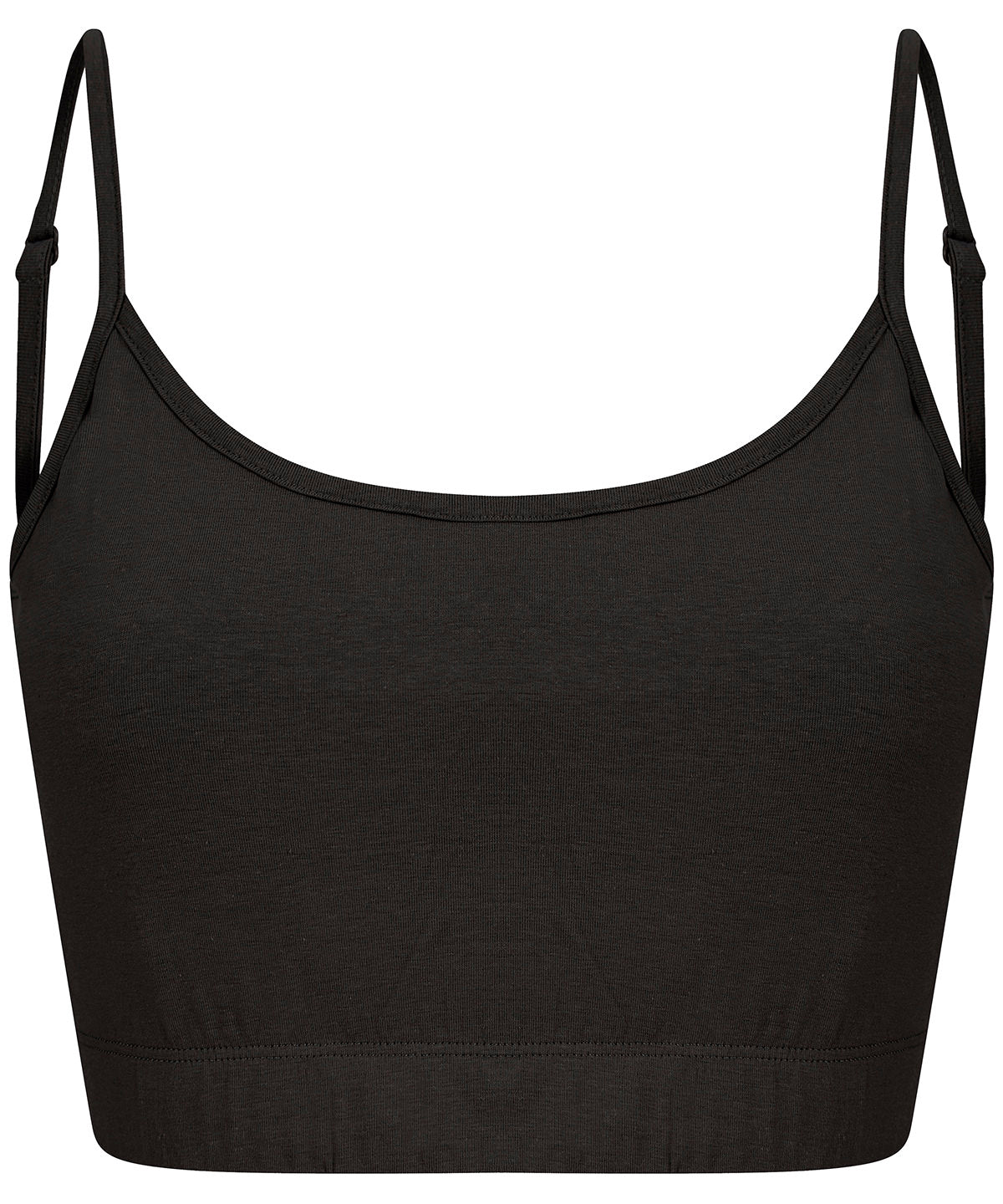 Women's sustainable fashion cropped cami top with adjustable straps