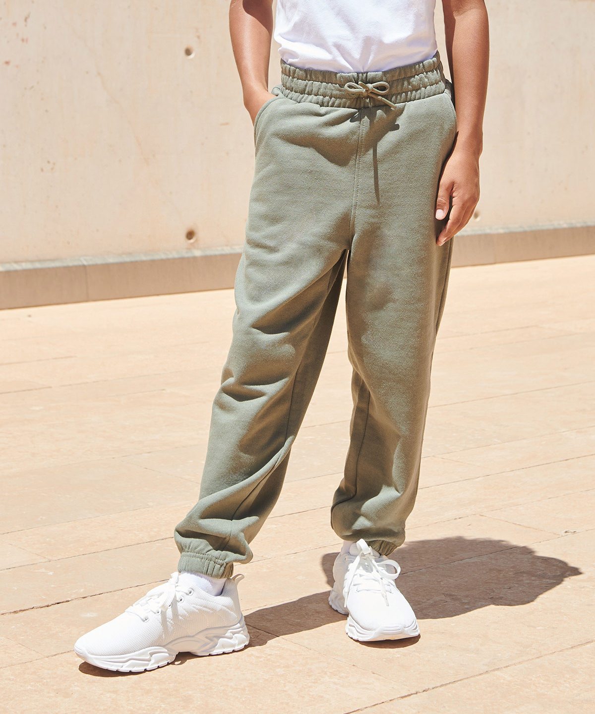 Kids sustainable fashion cuffed joggers