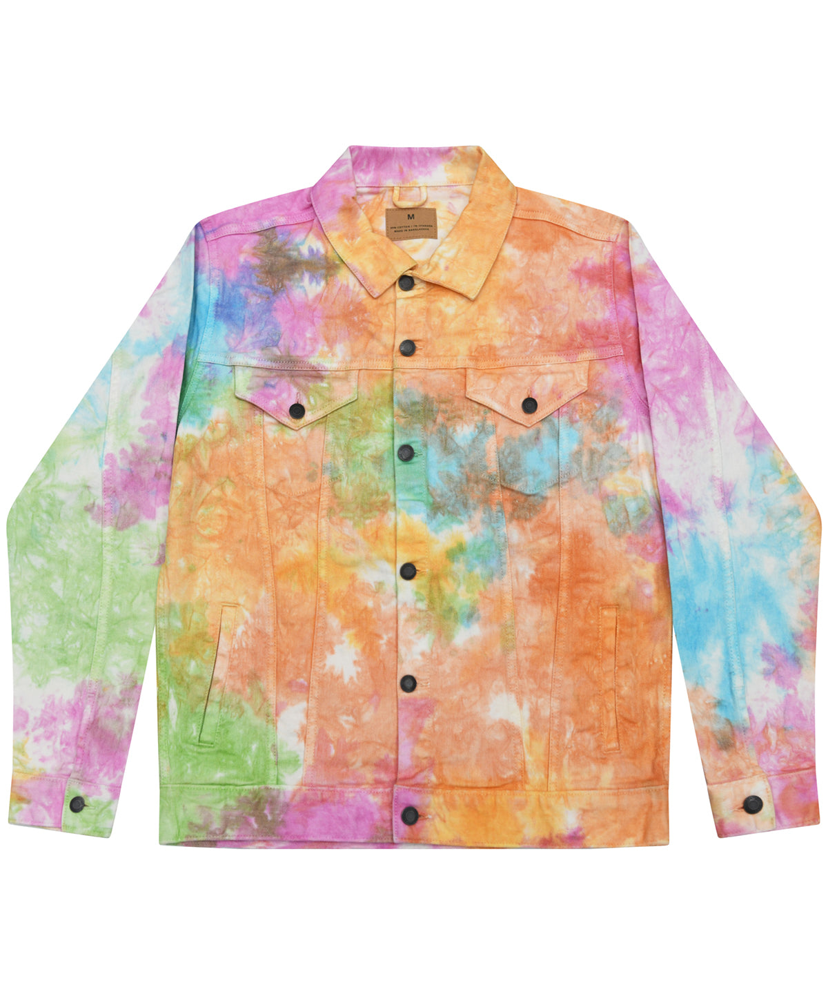 Tie-dye denim jacket