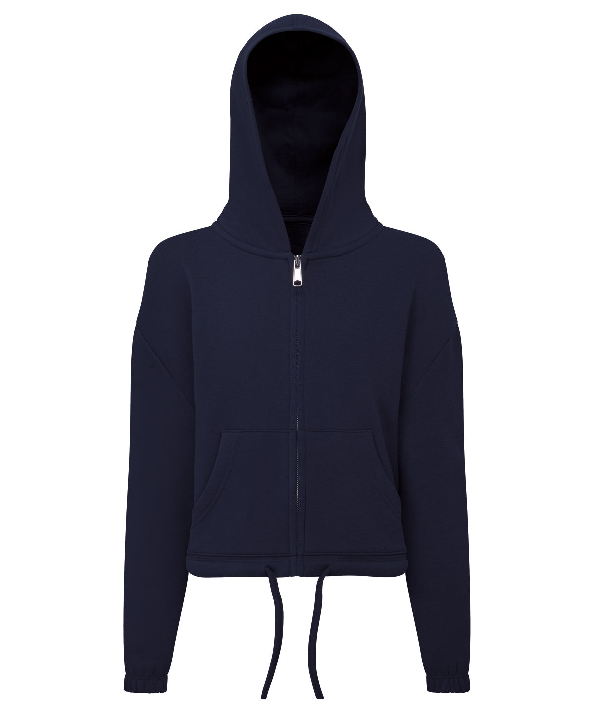 Kids TriDri® recycled cropped oversize full-zip hoodie