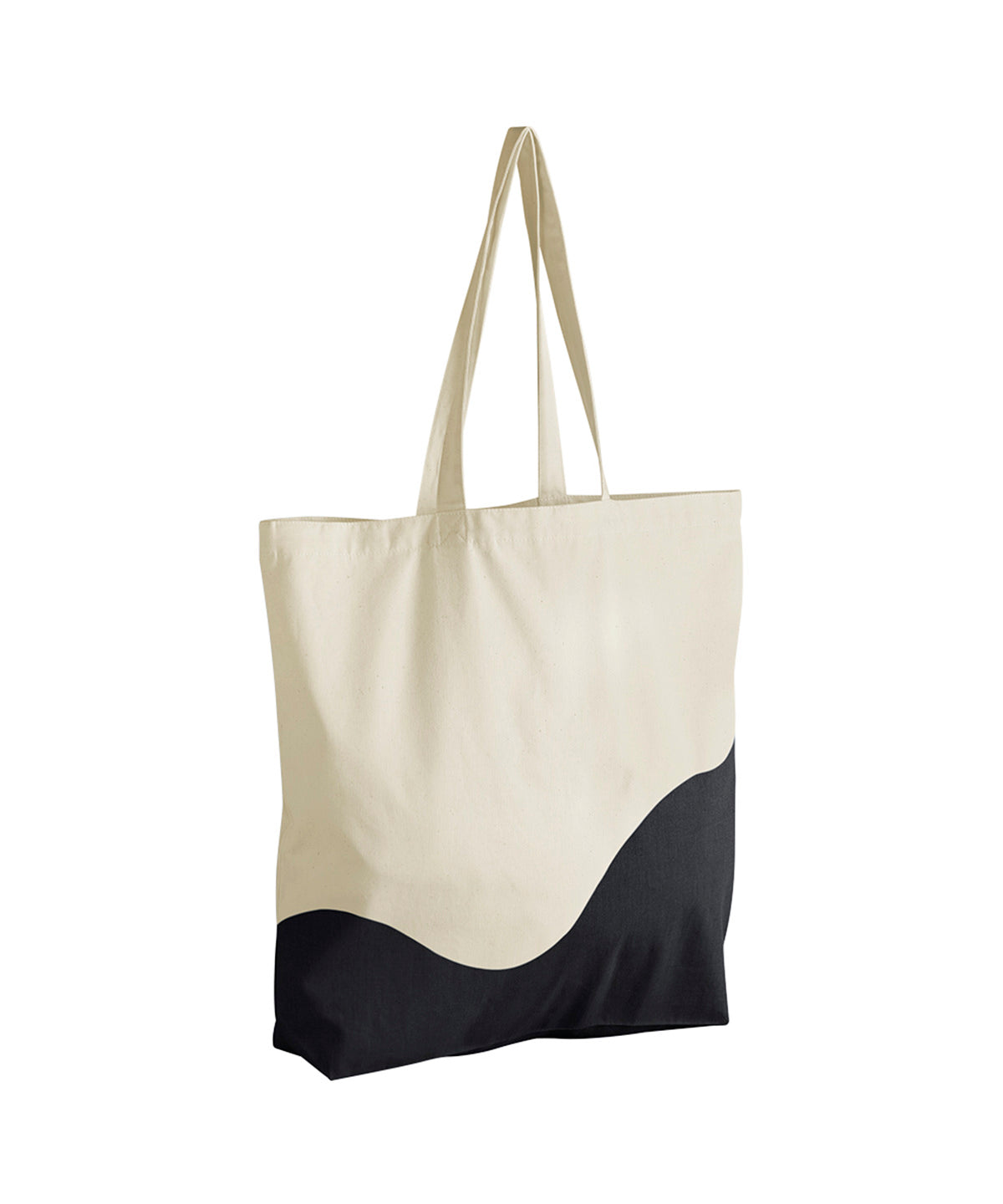 Organic cotton wave print maxi tote