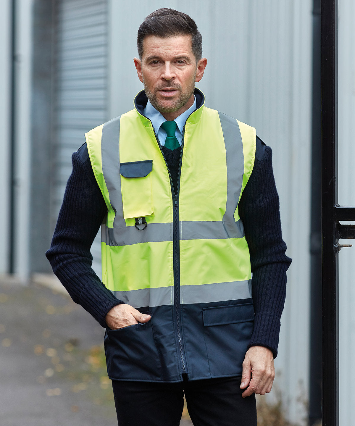 Hi-vis padded bodywarmer (HV005)