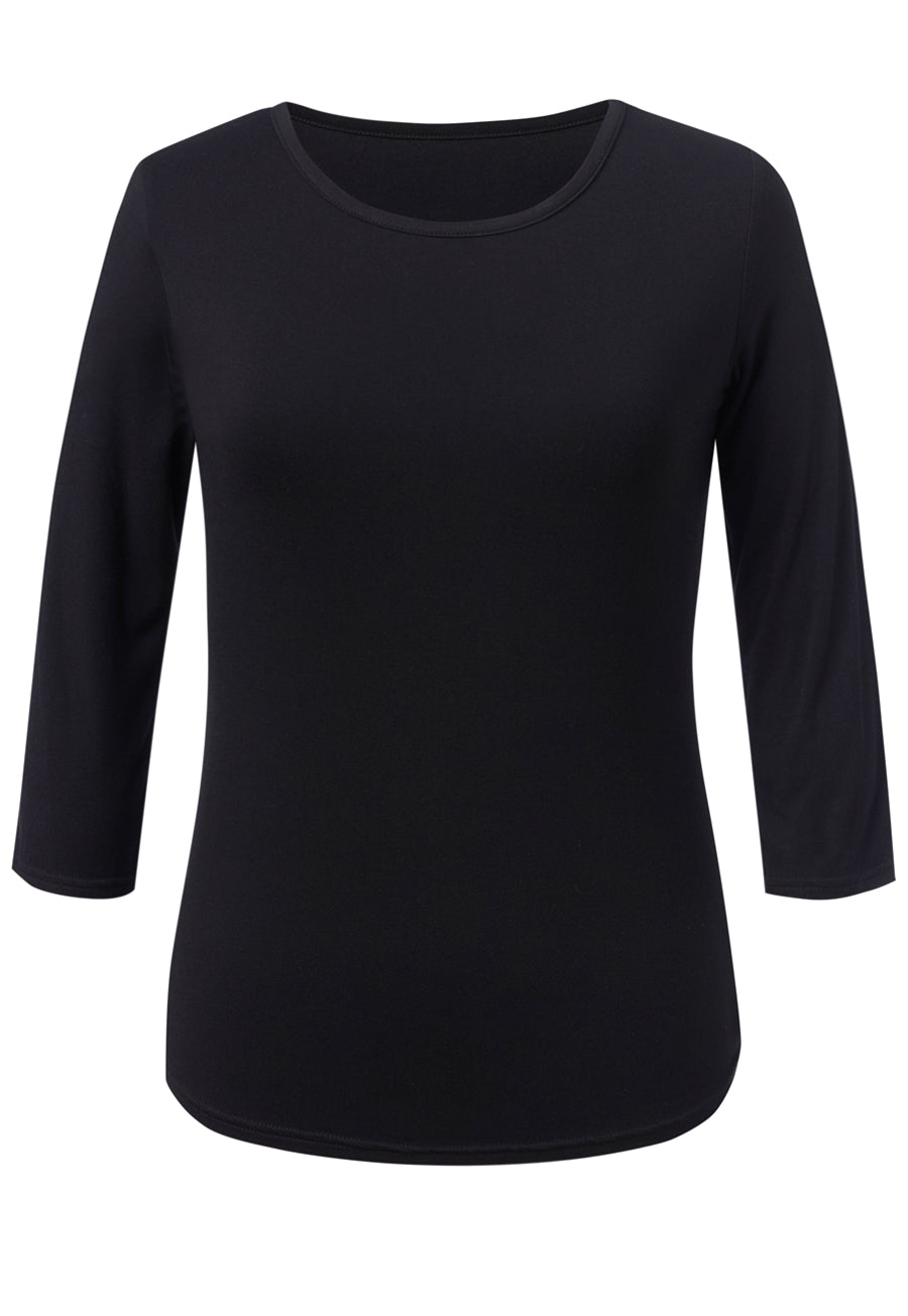 Mira Round Neck Stretch Top