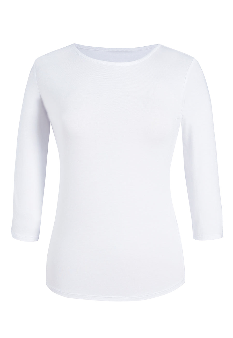 Mira Round Neck Stretch Top